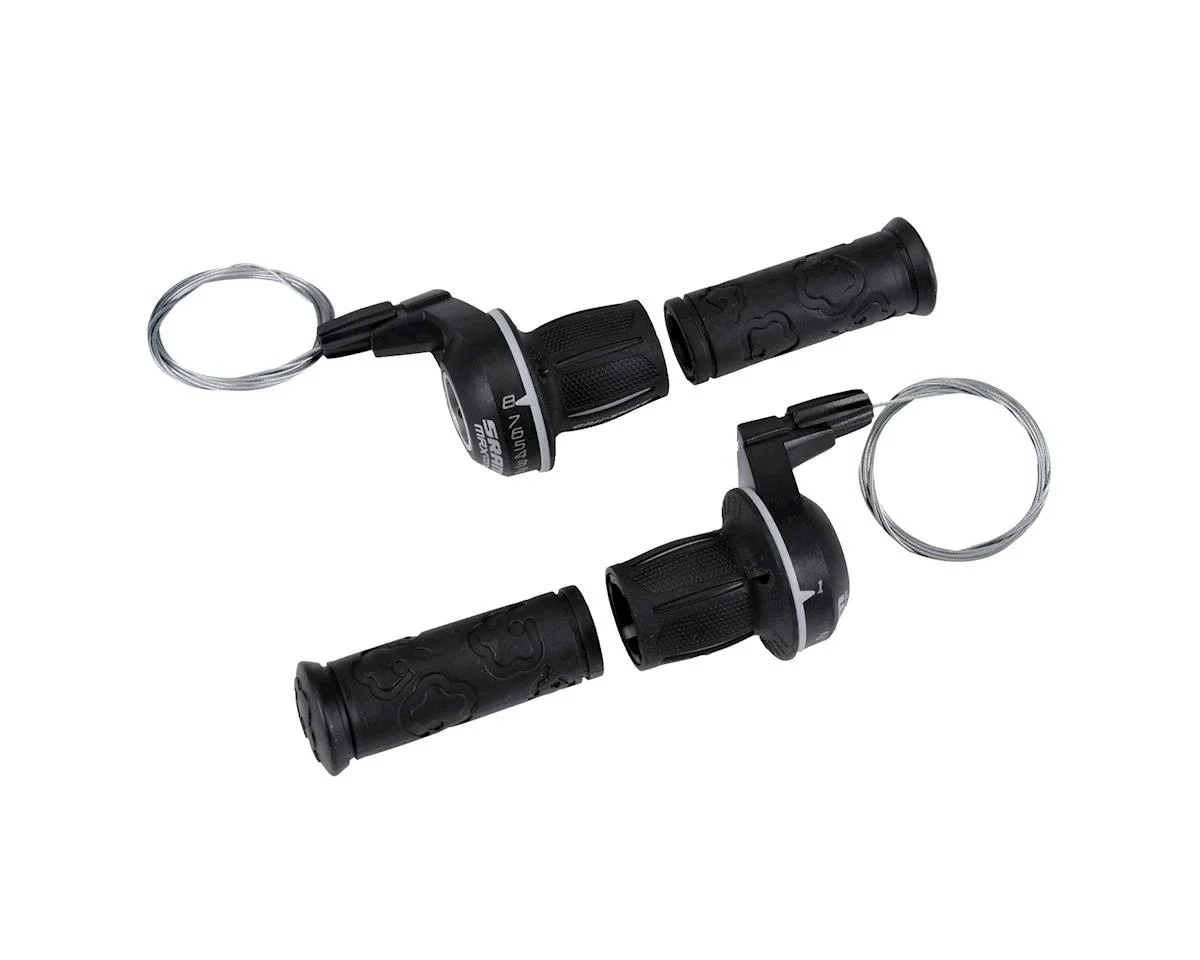 SRAM MRX Comp Grip Shifters (Black) (Pair) (3 x 8 Speed) (For Shimano Derailleurs)